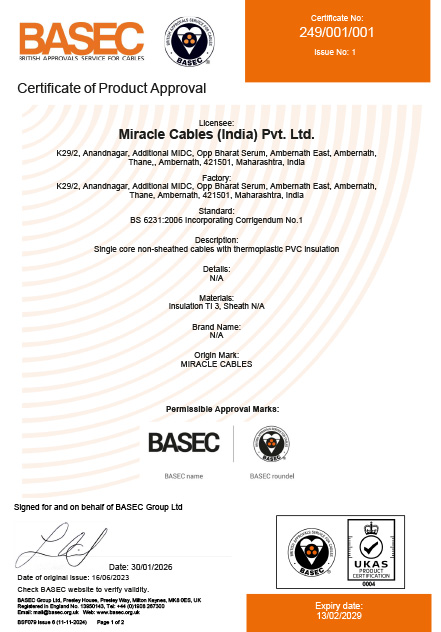 Basec Certificate 249 001 001